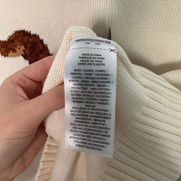 Ralph Lauren Intarsia Knit Cotton Blend Sweater - Picture 7 of 8